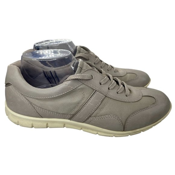 Ecco Shoes Ecco Womens Babett Beige Leatherfabric Lace Up